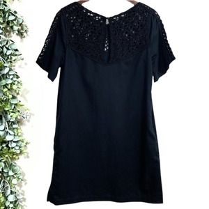 Maeve crochet anthropologie shift dress
